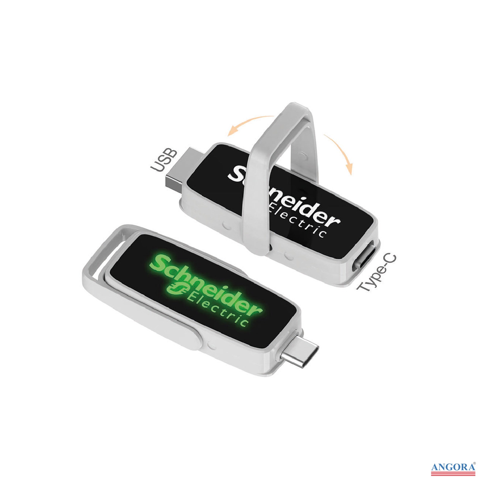 AHLAT GÜMÜŞ 32GB TYPE-C OTG IŞIKLI USB BELLEK