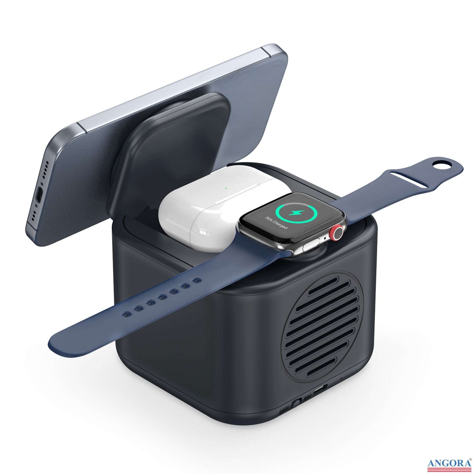 LOTUS SİYAH HOPARLÖR VE WIRELESS SARJ STANDI