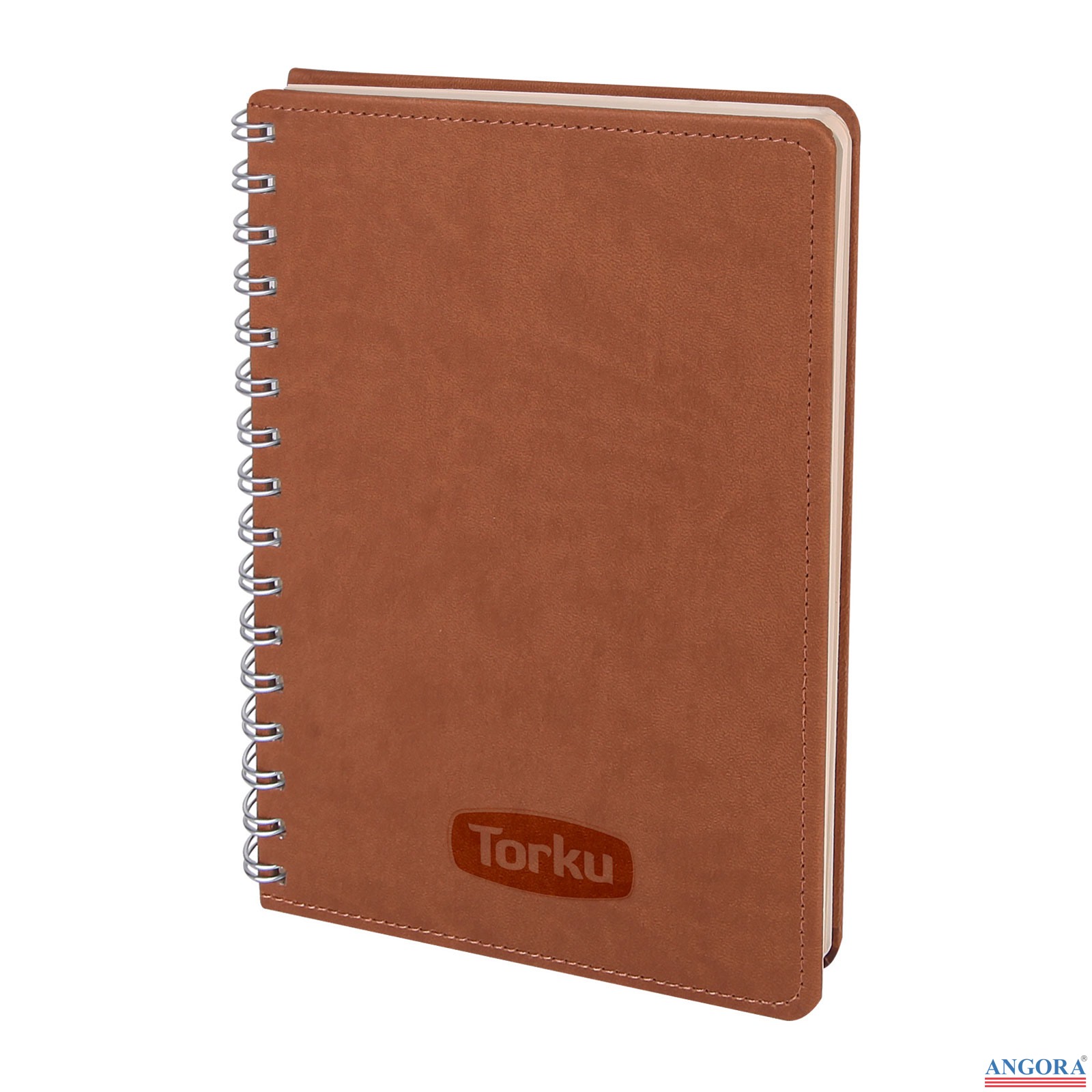 BATIKENT KAHVERENGİ SPİRALLİ TARİHSİZ DEFTER (15X21 CM)