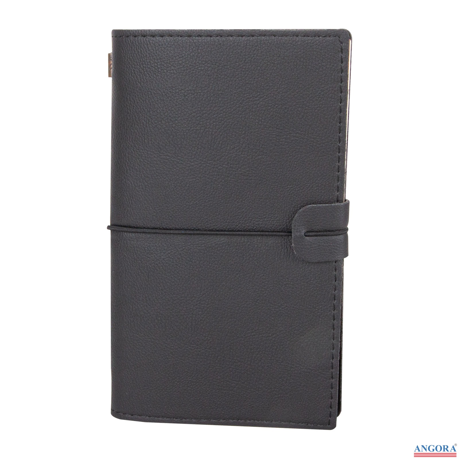 KUĞULU SİYAH TARİHSİZ DEFTER (11,5X20 CM)