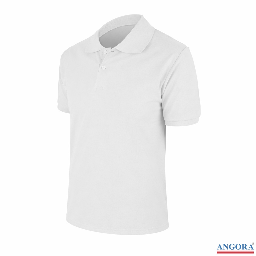 498502 BEGONYA BEYAZ L POLO YAKA TİŞÖRT