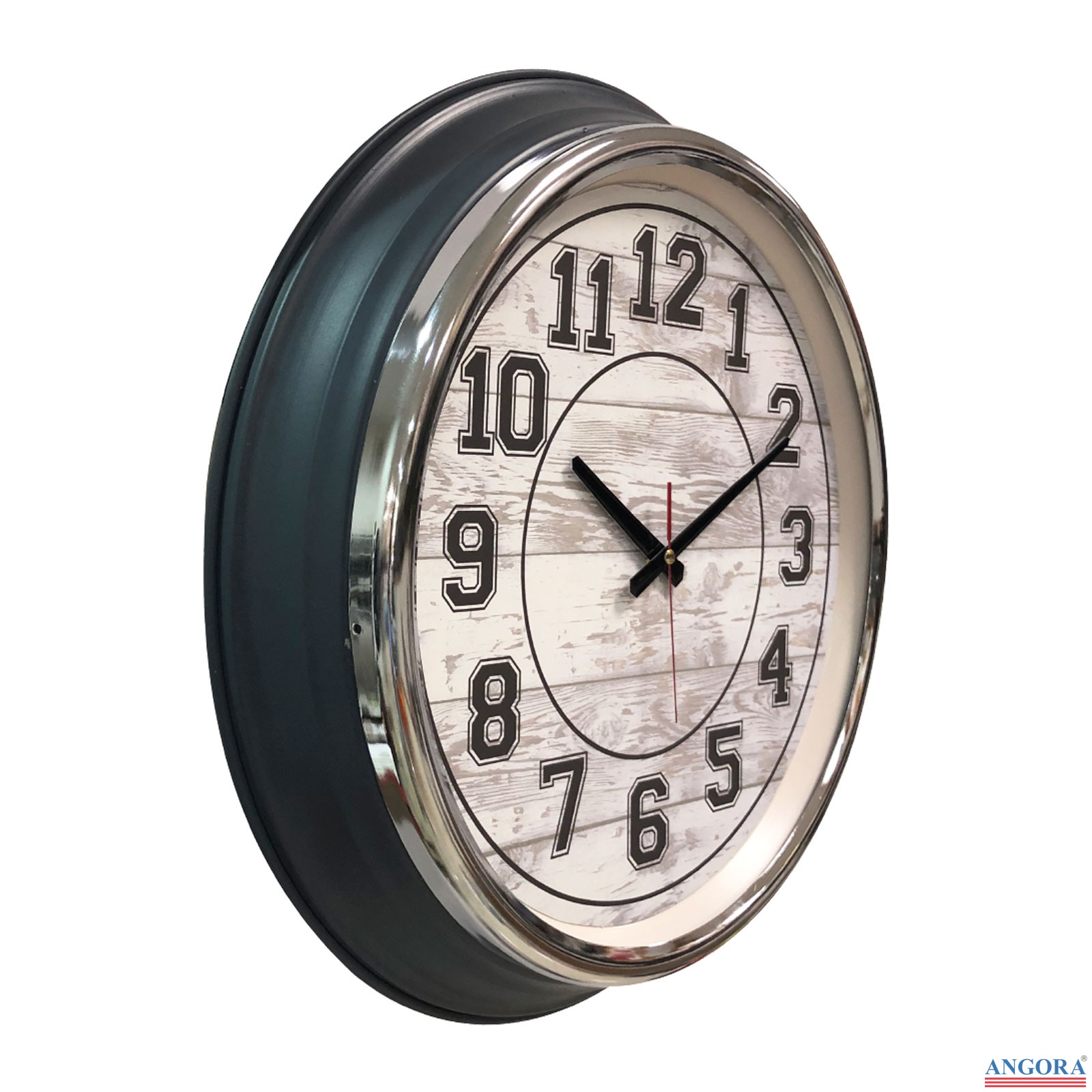 KİBELE201 FÜME METAL KASA DUVAR SAATİ (505 MM)