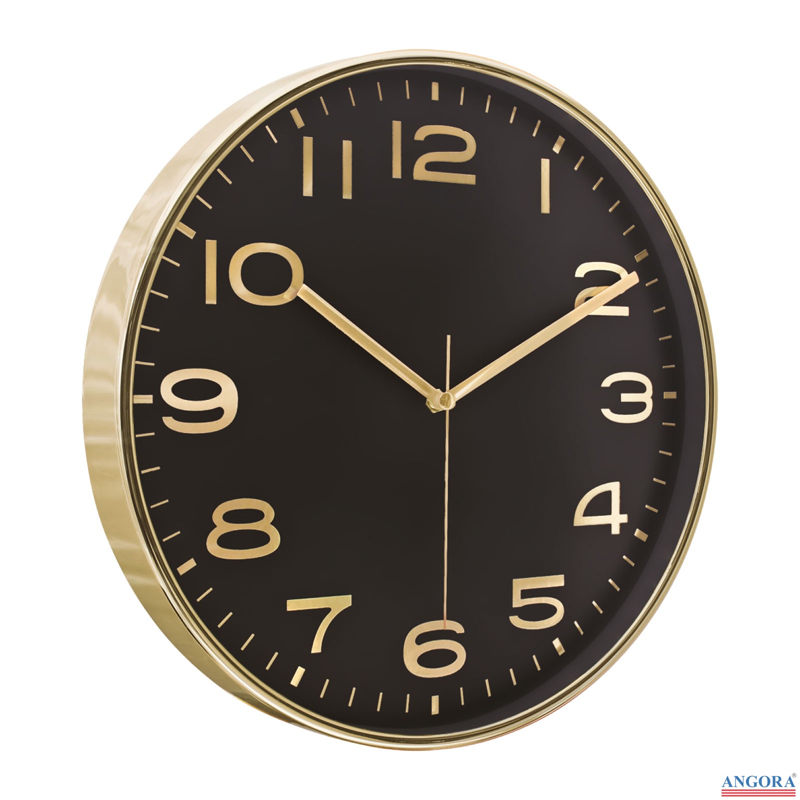 5010 HADES406 ALTIN-BEYAZ METALİZE ÇERÇEVE DUVAR SAATİ(380 MM)