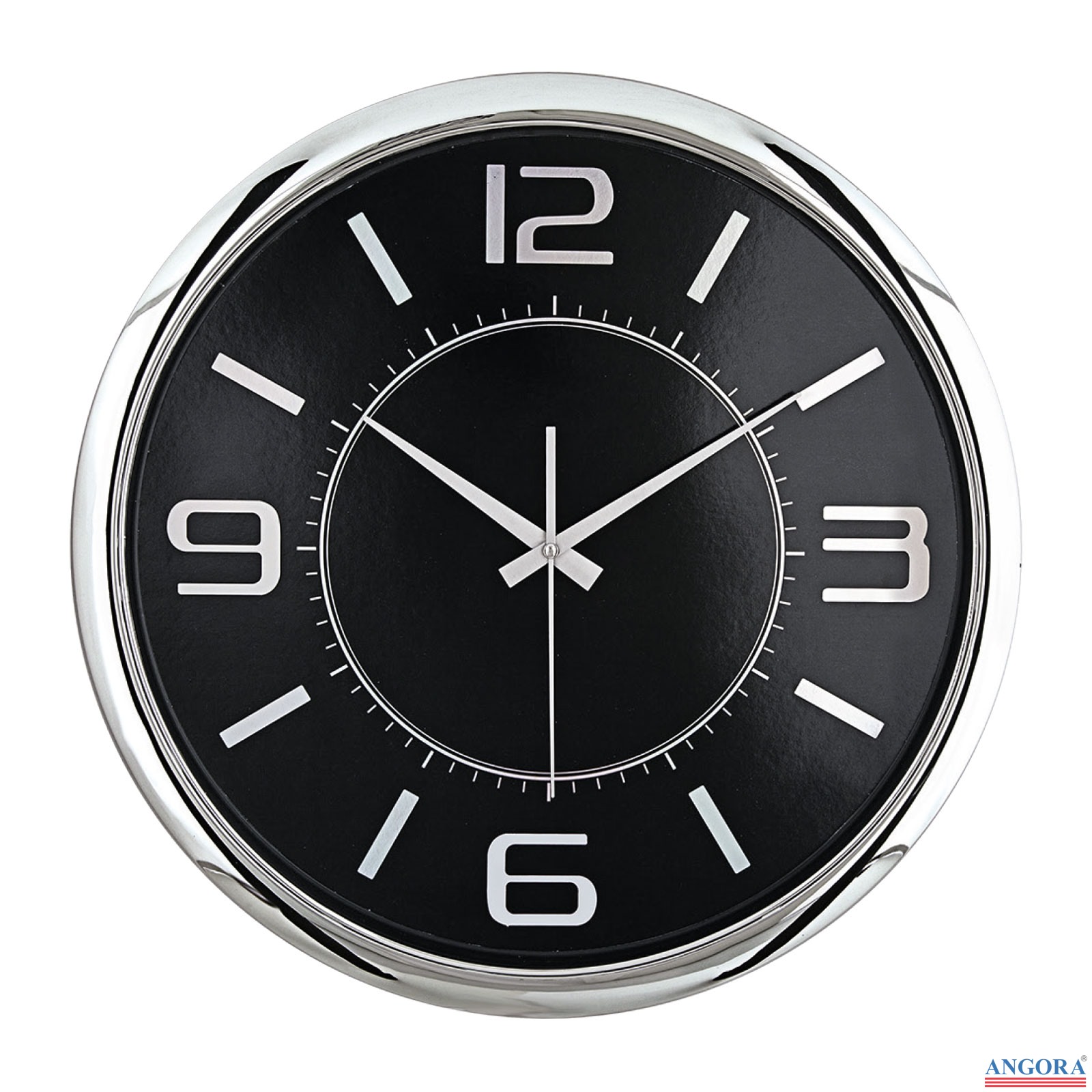 5013 HELLEN404 SİYAH-ALTIN METALİZE ÇERÇEVE DUVAR SAATİ (420 MM)