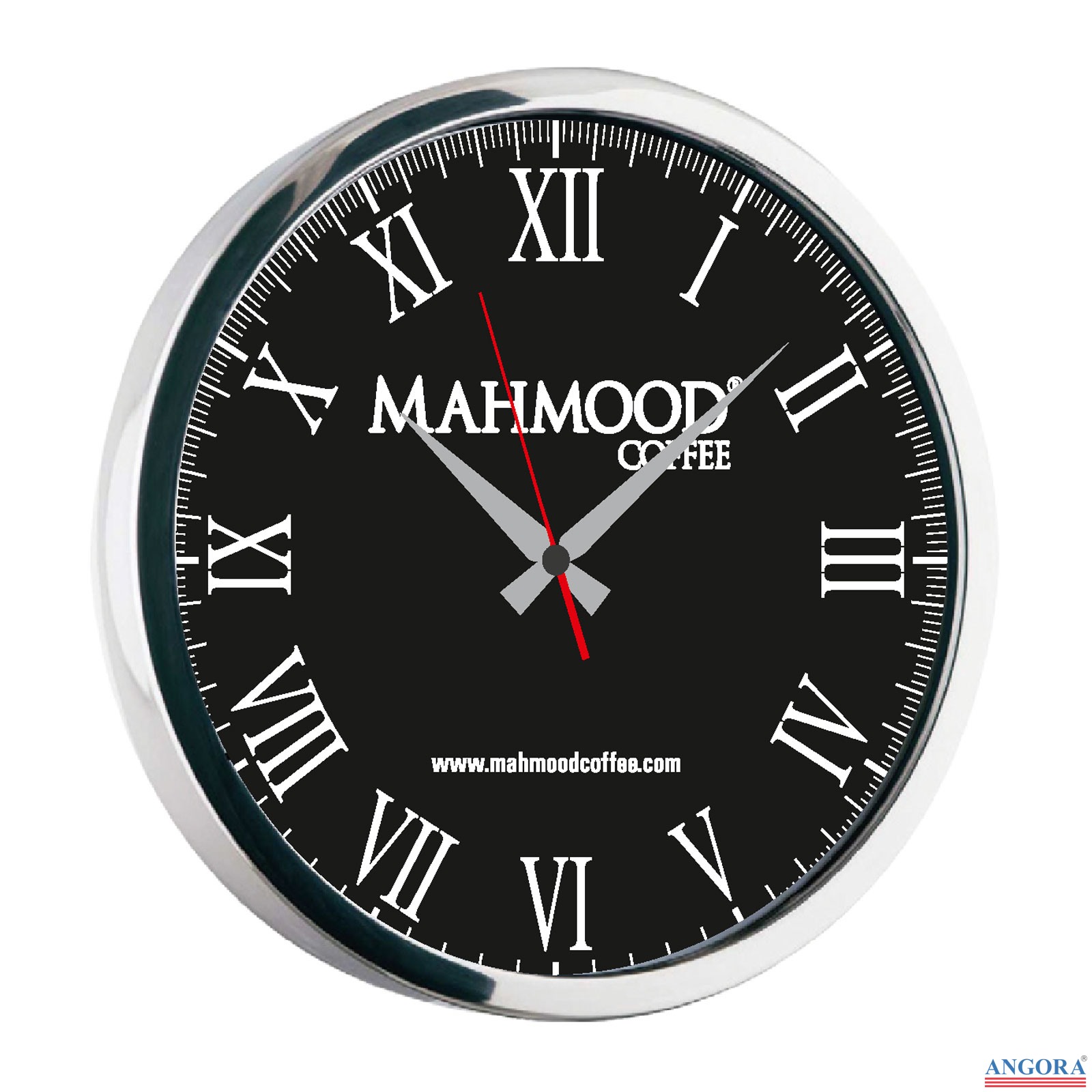 NEPTÜN091 SİYAH-GÜMÜŞ METAL DUVAR SAATİ(350 MM)