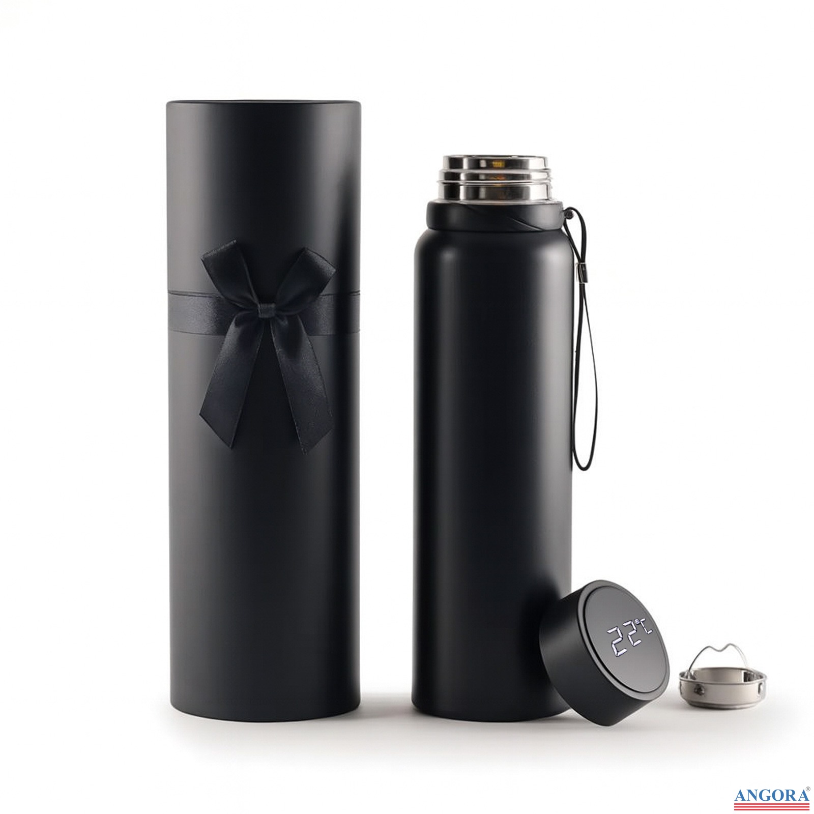 GÖYNÜK SİYAH 1000 ML DERECELİ TERMOS