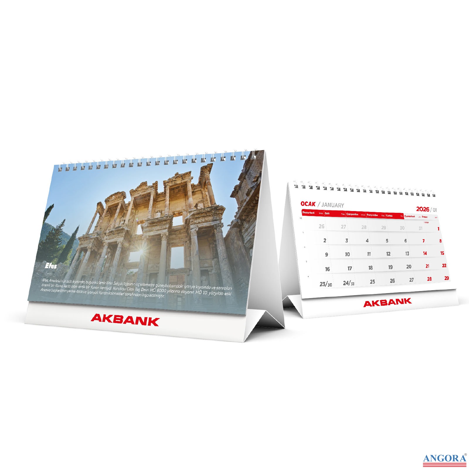 ALA-20 (TARİHİ YERLER) ÜÇGEN MASA TAKVİMİ